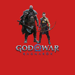 Свитшот хлопковый мужской Отец и сын GoW Ragnarok, цвет: красный — фото 2
