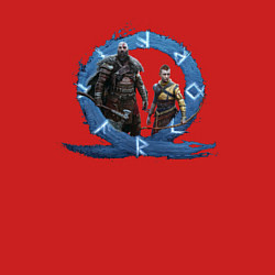 Свитшот хлопковый мужской Сын и отец GoW Ragnarok, цвет: красный — фото 2