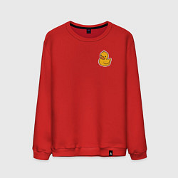Свитшот хлопковый мужской Утенок, цвет: красный