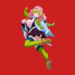 Свитшот хлопковый мужской Мицури Канроджи - Клинок Демонов, цвет: красный — фото 2