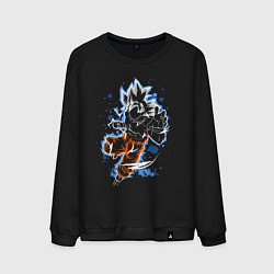 Свитшот хлопковый мужской Dragon Ball - Son Goku - neon, цвет: черный