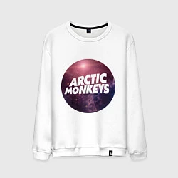 Свитшот хлопковый мужской Arctic Monkeys: space, цвет: белый