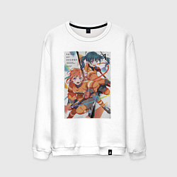 Свитшот хлопковый мужской Аяка и Манака -Пураоре гордость оранжевых, цвет: белый