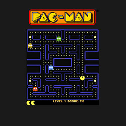 Свитшот хлопковый мужской Pac-Man на ZX-Spectrum, цвет: черный — фото 2