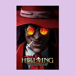 Свитшот хлопковый мужской Hellsing - Alucard face, цвет: лаванда — фото 2