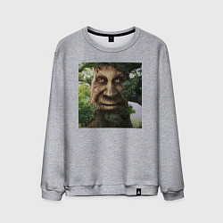 Свитшот хлопковый мужской Wise Mystical Tree, цвет: меланж