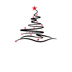 Свитшот хлопковый мужской Стильная Новогодняя Ёлка, цвет: белый — фото 2