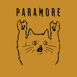 Свитшот хлопковый мужской Paramore - rock cat, цвет: горчичный — фото 2