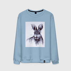 Свитшот хлопковый мужской Rabbit symbol 2023, цвет: мягкое небо