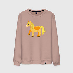 Свитшот хлопковый мужской Золотая лошадка, цвет: пыльно-розовый