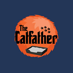 Свитшот хлопковый мужской Cat father, цвет: тёмно-синий — фото 2