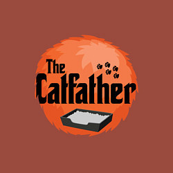 Свитшот хлопковый мужской Cat father, цвет: кирпичный — фото 2
