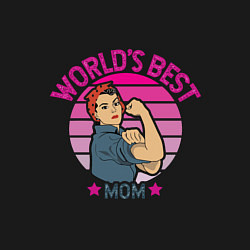 Свитшот хлопковый мужской Лучшая мировая мама, цвет: черный — фото 2