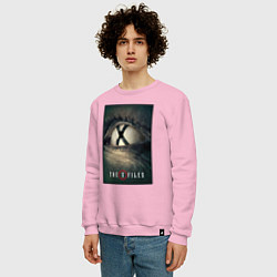 Свитшот хлопковый мужской X - Files poster, цвет: светло-розовый — фото 2