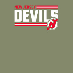 Свитшот хлопковый мужской Нью - Джерси Девилз нхл, цвет: авокадо — фото 2