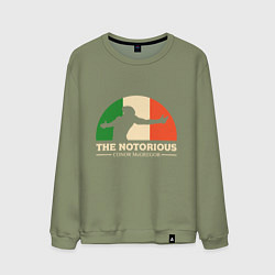 Свитшот хлопковый мужской The Notorious, цвет: авокадо