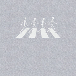 Свитшот хлопковый мужской Beatles dead, цвет: меланж — фото 2