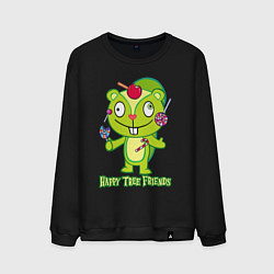 Свитшот хлопковый мужской Nutty, цвет: черный