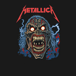 Свитшот хлопковый мужской Metallica skull, цвет: черный — фото 2