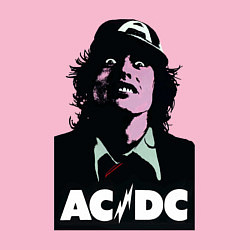 Свитшот хлопковый мужской Angus young - ACDC, цвет: светло-розовый — фото 2