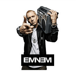 Свитшот хлопковый мужской Eminem boombox, цвет: белый — фото 2