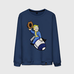 Свитшот хлопковый мужской Vault boy - bomb rider, цвет: тёмно-синий