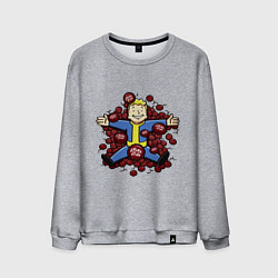 Свитшот хлопковый мужской Vault boy caps, цвет: меланж