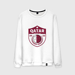 Свитшот хлопковый мужской Qatar - World Cup, цвет: белый