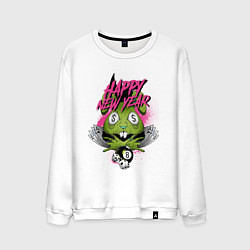 Мужской свитшот Green rabbit Happy new year