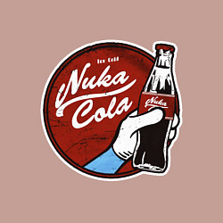 Свитшот хлопковый мужской Nuka cola sticker, цвет: пыльно-розовый — фото 2