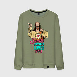 Мужской свитшот Jesus Christ love u