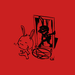 Свитшот хлопковый мужской Год чёрного кролика настал, цвет: красный — фото 2