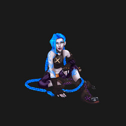 Свитшот хлопковый мужской Jinx сидит показывает язык, цвет: черный — фото 2