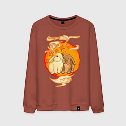 Мужской свитшот Новогодние кролики