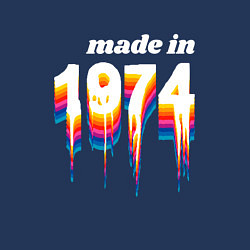 Свитшот хлопковый мужской Made in 1974 liquid art, цвет: тёмно-синий — фото 2
