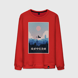 Свитшот хлопковый мужской Kikis delivery service poster, цвет: красный