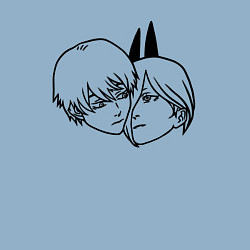 Свитшот хлопковый мужской Denji and Power, цвет: мягкое небо — фото 2