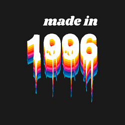 Свитшот хлопковый мужской Made in 1996 liquid art, цвет: черный — фото 2