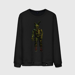 Свитшот хлопковый мужской Springtrap, цвет: черный