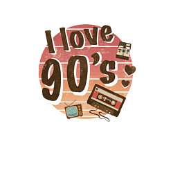 Свитшот хлопковый мужской I love 90-s, цвет: белый — фото 2