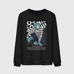 Свитшот хлопковый мужской Легоси, цвет: черный