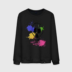 Мужской свитшот Черепушка со следами красок