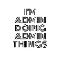 Свитшот хлопковый мужской Im doing admin things, цвет: белый — фото 2