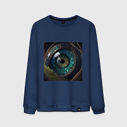Свитшот хлопковый мужской Взгляд со стороны, цвет: тёмно-синий