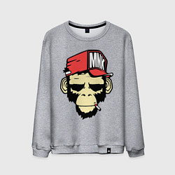 Свитшот хлопковый мужской Monkey Swag, цвет: меланж