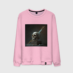 Свитшот хлопковый мужской Эпоха средневековья, цвет: светло-розовый