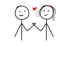 Свитшот хлопковый мужской Влюбленная парочка - рисунок, цвет: белый — фото 2