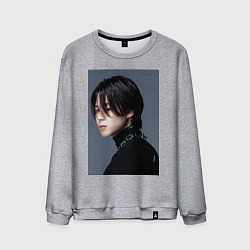 Свитшот хлопковый мужской Dark side Jimin, цвет: меланж