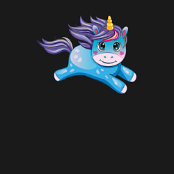Свитшот хлопковый мужской Синий единорог, цвет: черный — фото 2