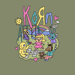 Свитшот хлопковый мужской Мультяшный Корн, цвет: авокадо — фото 2